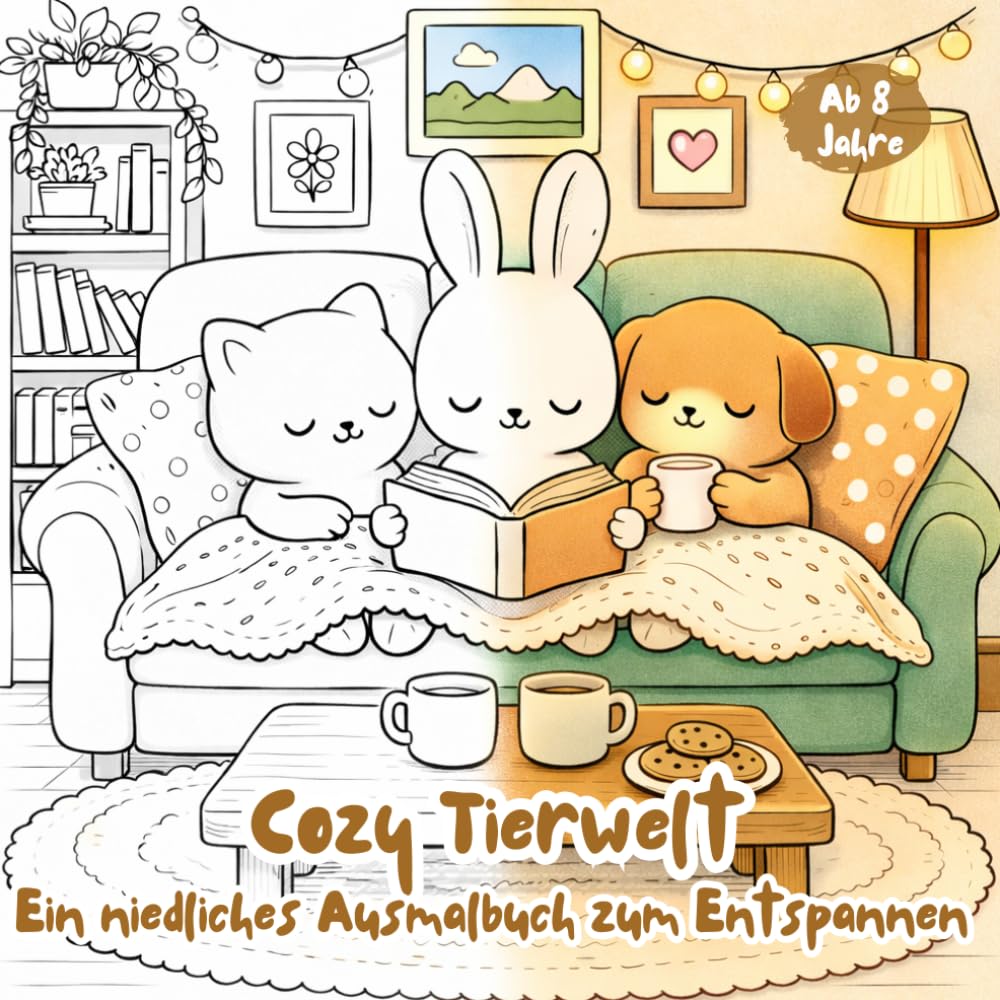 Cozy Tierwelt - Ein niedliches Ausmalbuch zum Entspannen: 33 niedliche Ausmalbilder, cozy Malbuch für Kinder und Erwachsene zum Entspannen, Wohlfühlen und kreativ sein (Klitzekleine Kreativwelt)