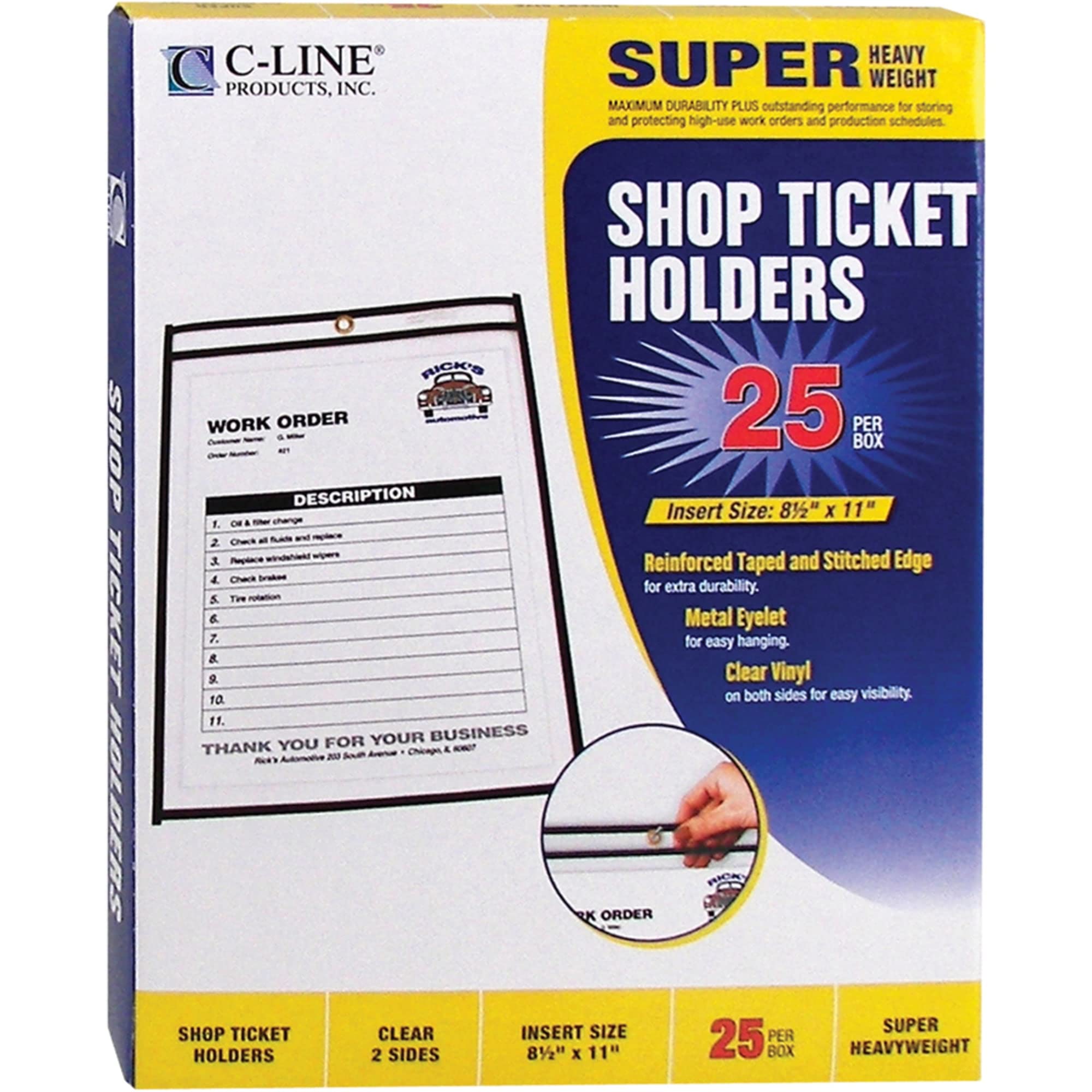 Amazon.com : C-Line Stitched Shop Ticket Holders, Both Sides