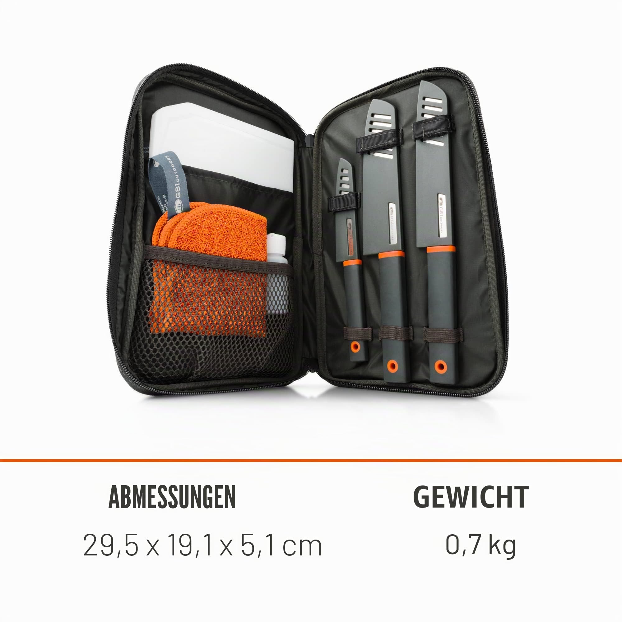 GSI 90105 Outdoors Santoku Knife Messerset, Unisex, Erwachsene, mehrfarbig, Einheitsgröße