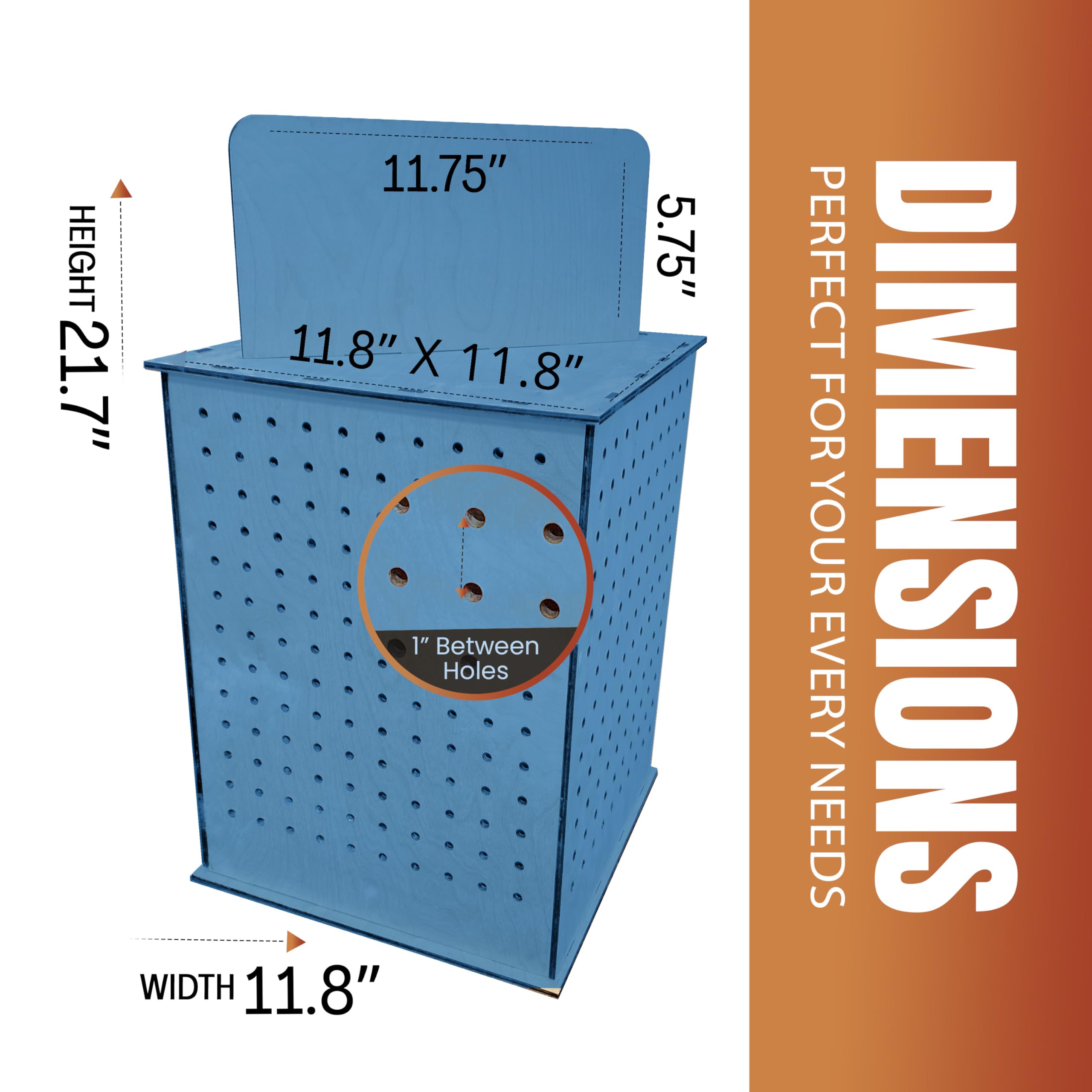 TORCHED DISPLAYS Rotating Pegboard Display… (Blue)