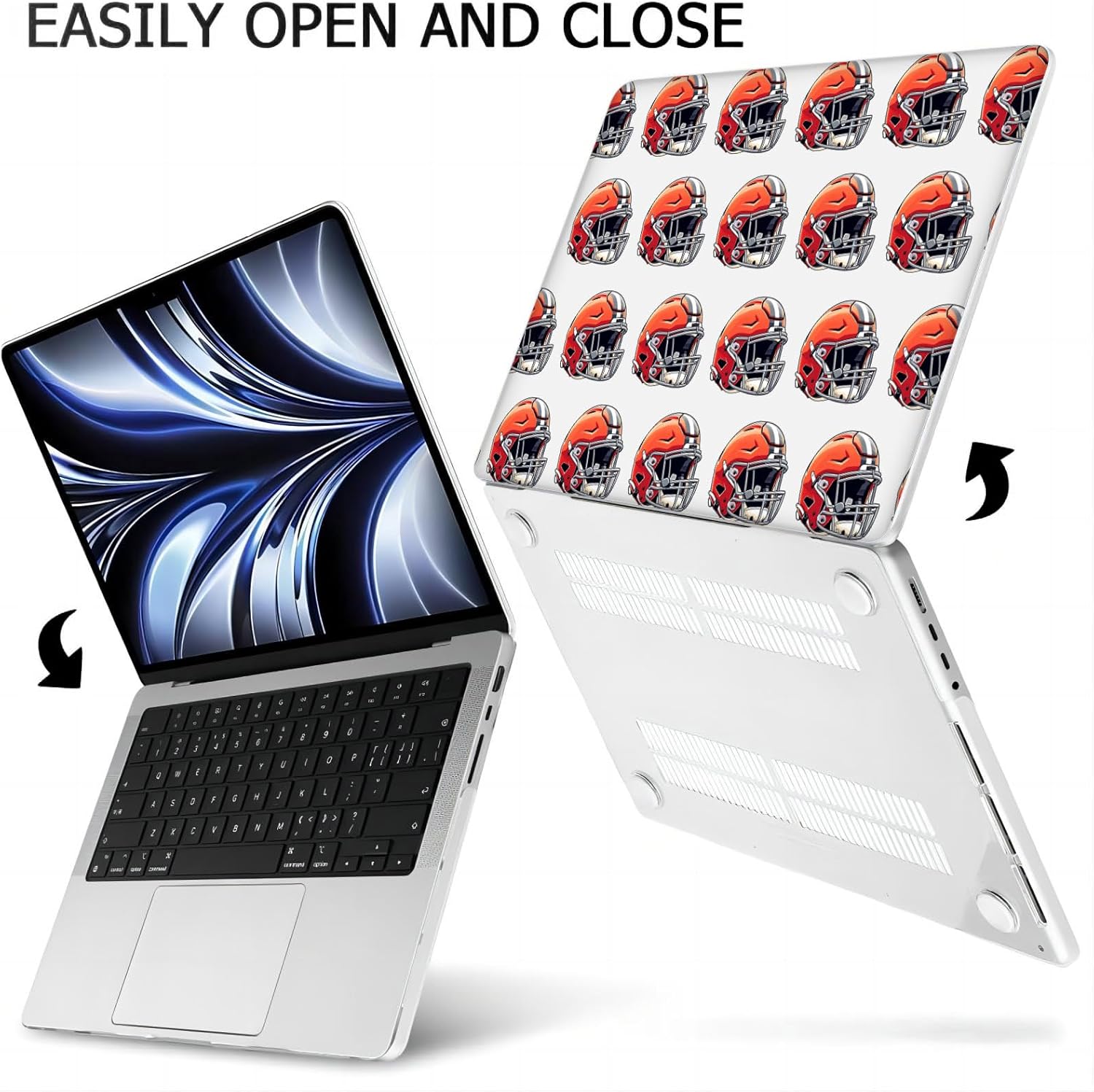 Compatible with MacBook Neo 13-inch, Hard Shell Case with Keyboard Cover and Screen Protector (A3404 A18 Pro chip, 2026 Release) - American Football MD8417