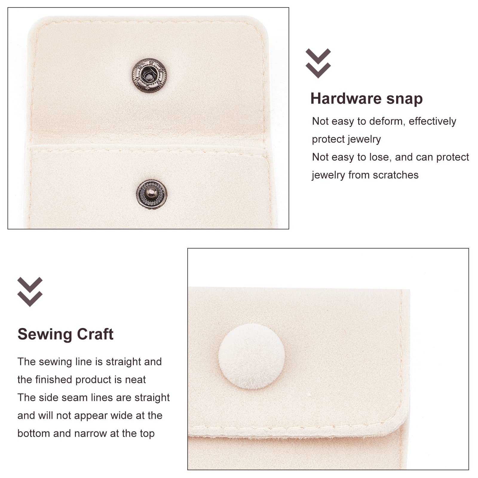 12 Sacchetti Velluto Per Gioielli - 7x7 Cm, Con Bottone A Pressione, Verde - Foto 4