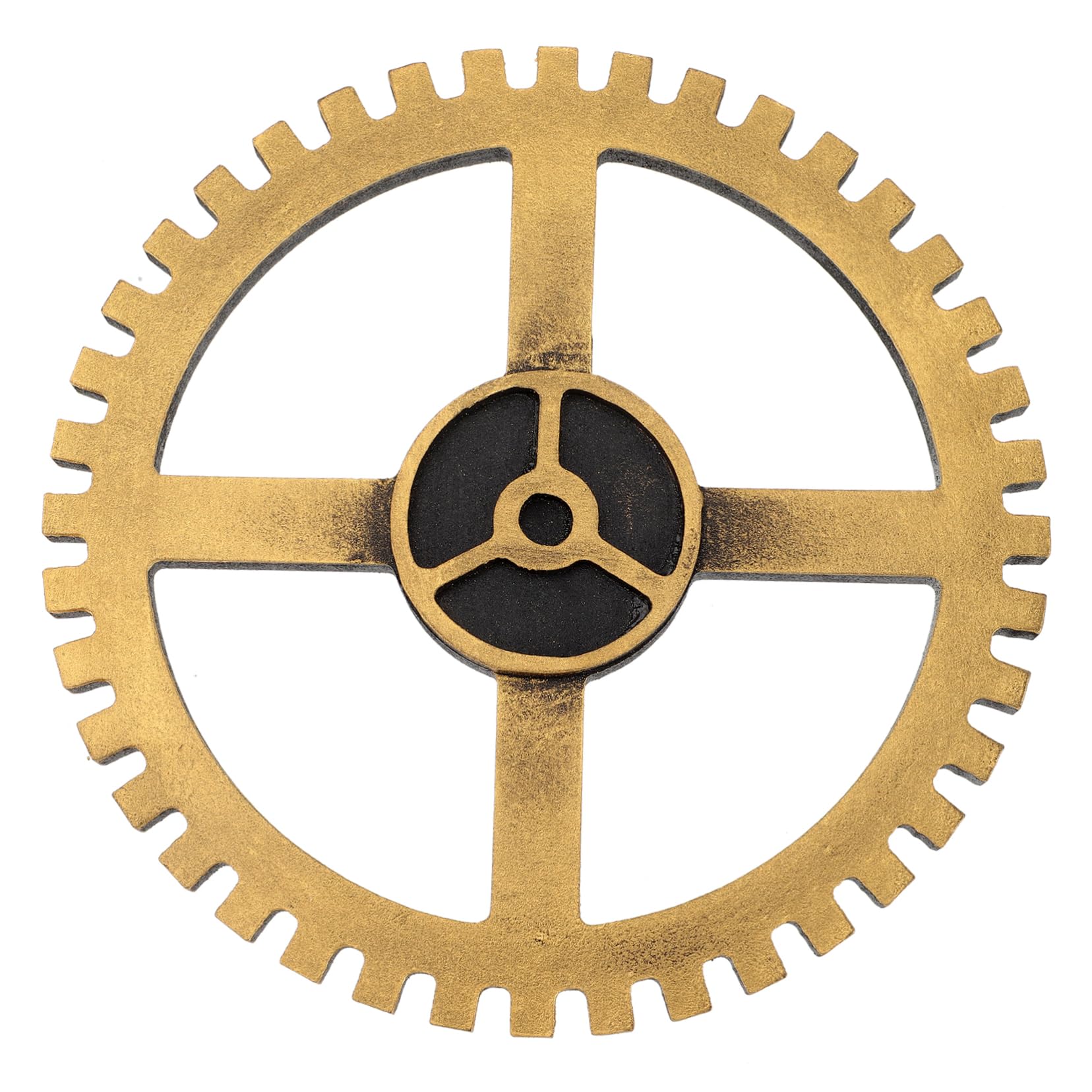 Unomor Wood Gear Wall Decor Vintage Gear Wall Hanging Industrial Decor Wooden Gear Ornament Modern Wall Art