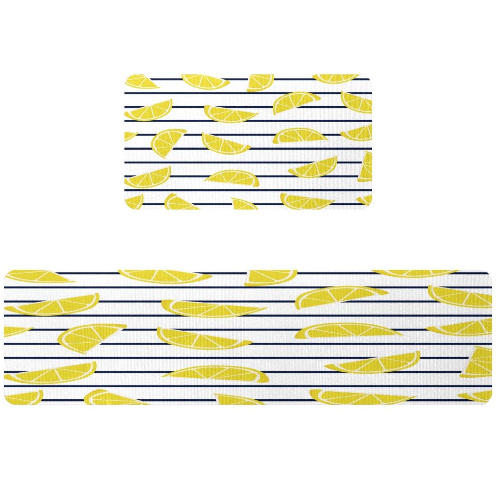 Alfombra de cocina absorbente y antideslizante con diseño de limones