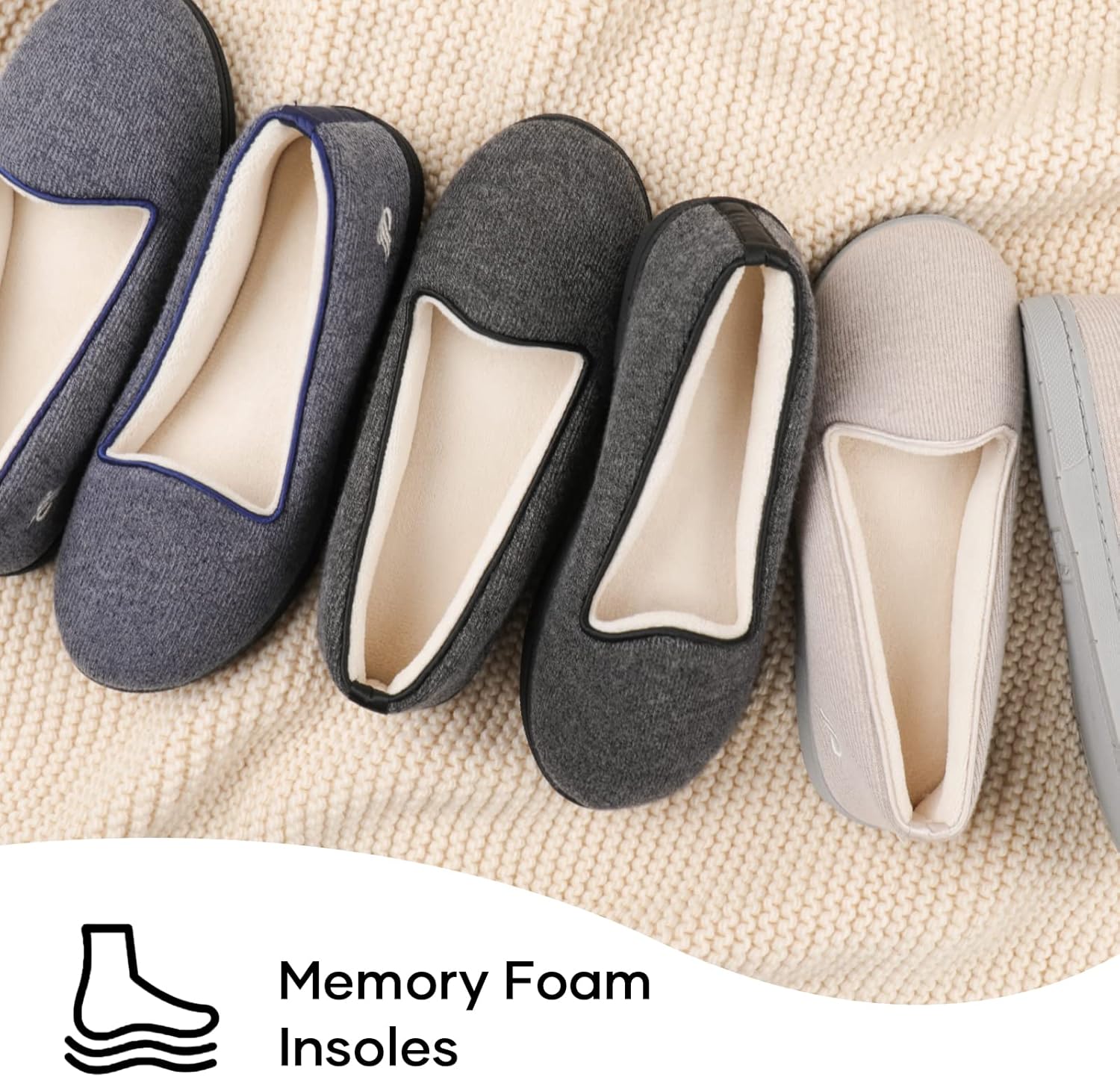 Wishcotton Women's Lightweight Memory Foam Closed - Back Slippers, Comfy Non - Slip House Shoes for Indoor & Outdoor - Image 5