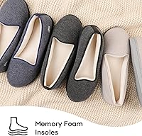 Vista 10 de Wishcotton Pantuflas ligeras de espuma viscoelástica para mujer, cómodas y antideslizantes, para interiores y exteriores Gris claro