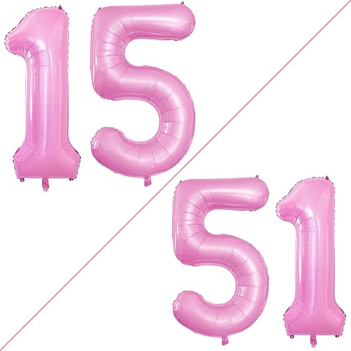 Miniatura 581 de GOER Globos con el número 40 para decoraciones de fiesta de cumpleaños número 40, globos de helio de aluminio jumbo de 42 pulgadas para 40