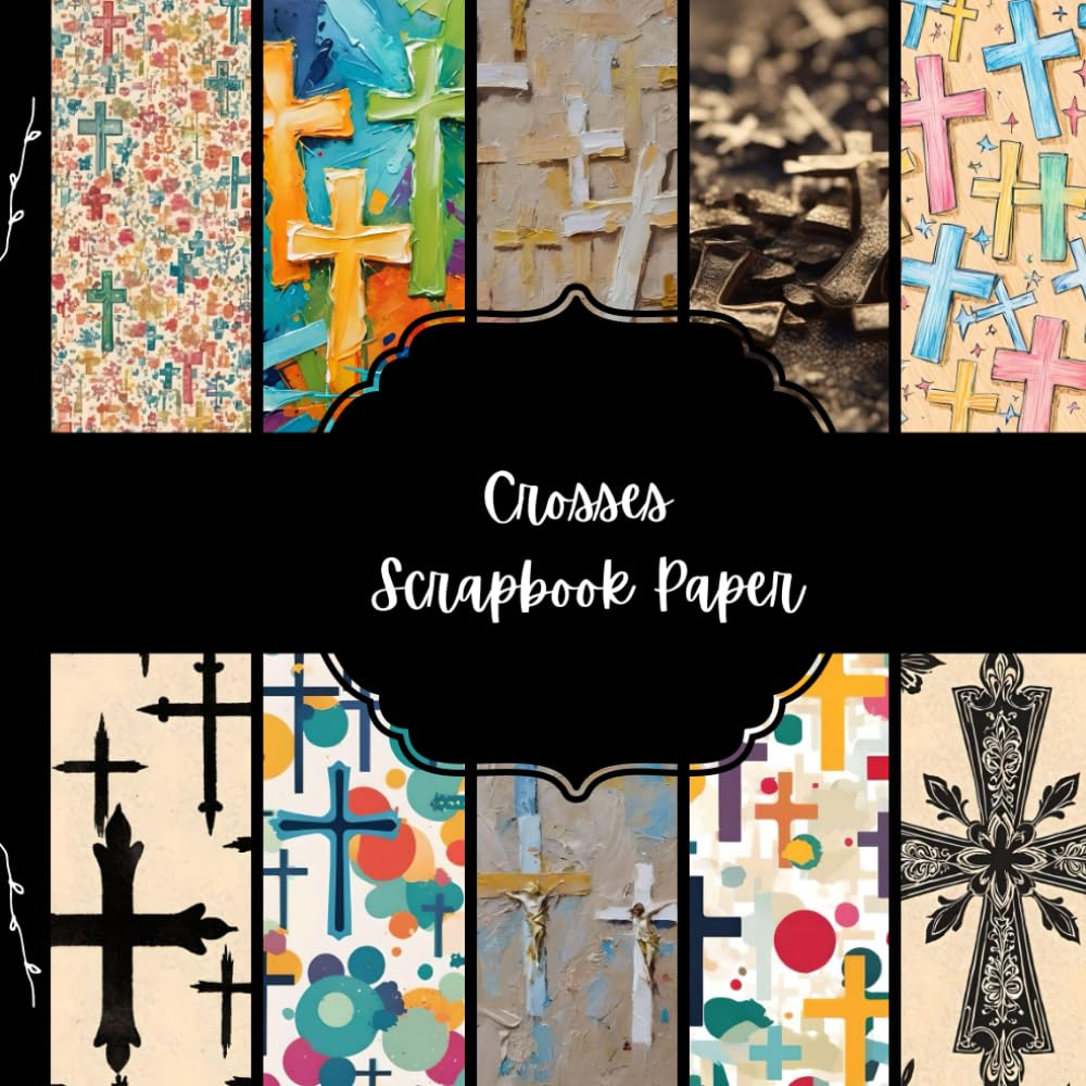 Crosses Scrapbook Paper, Christian Junk Journal Paper, Religious ...