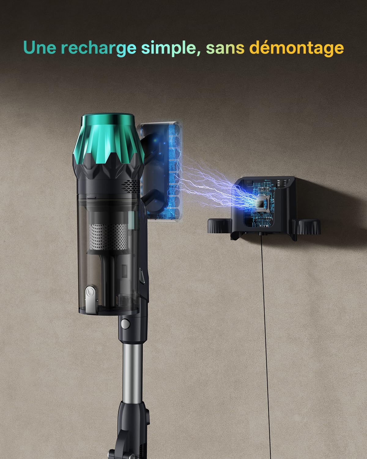Vexilar V15 Max Aspirateur Balai sans Fil, 2 en 1 Laveur | 65000Pa, rosse 4D anti-poils d'animaux, filtration multicône, LED Duralgreen, autonomie 60 min, tube pliable, support mural