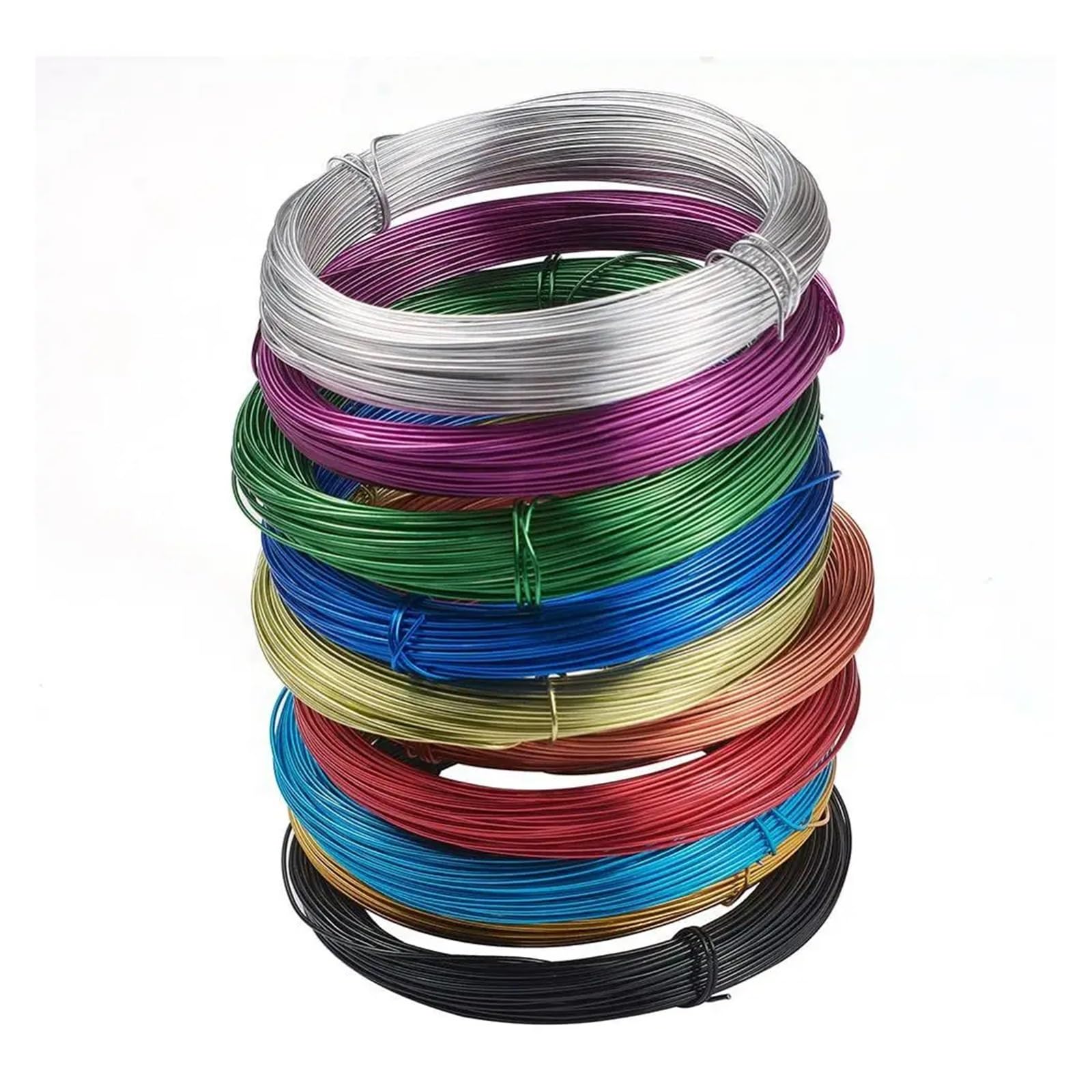 Aludraht 1 mm,5, 2, anodisierte Farbe, Rolle Aluminiumdraht, Perlenschnur for DIY-Armbänder, Halsketten, Schmuckherstellung für DIY-Skulpturen(Blue,2mm 55Meters)