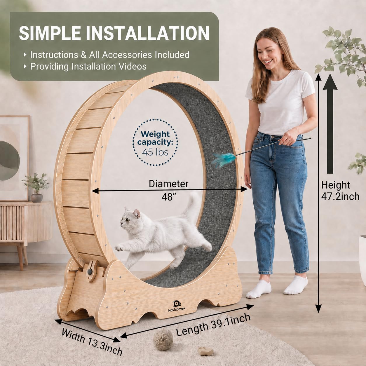 Amazon.com: Cat Exercise Wheel, 46