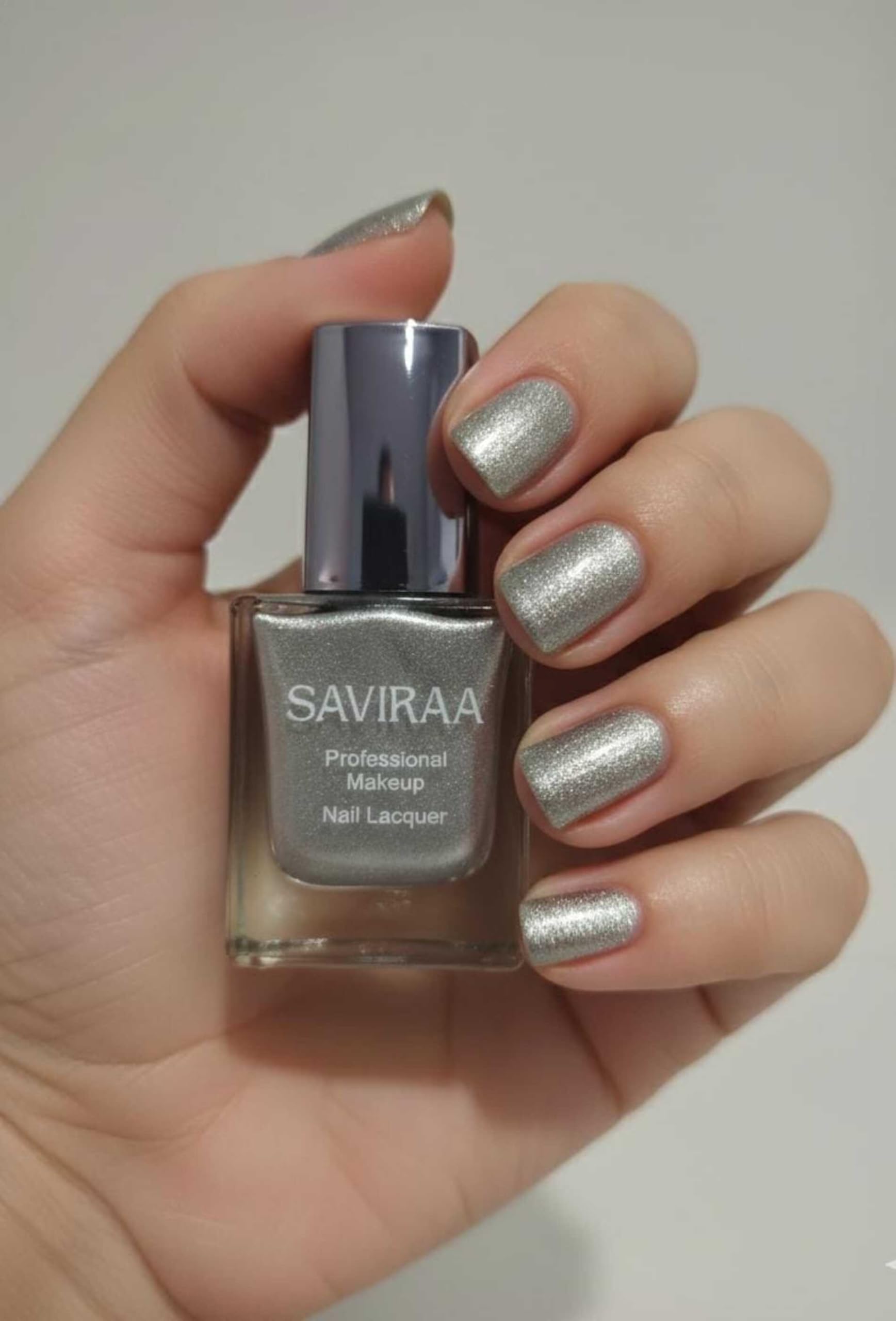 Professional Makeup Nail Lacquer, Silver Metallic Shimmer Finish-image-14