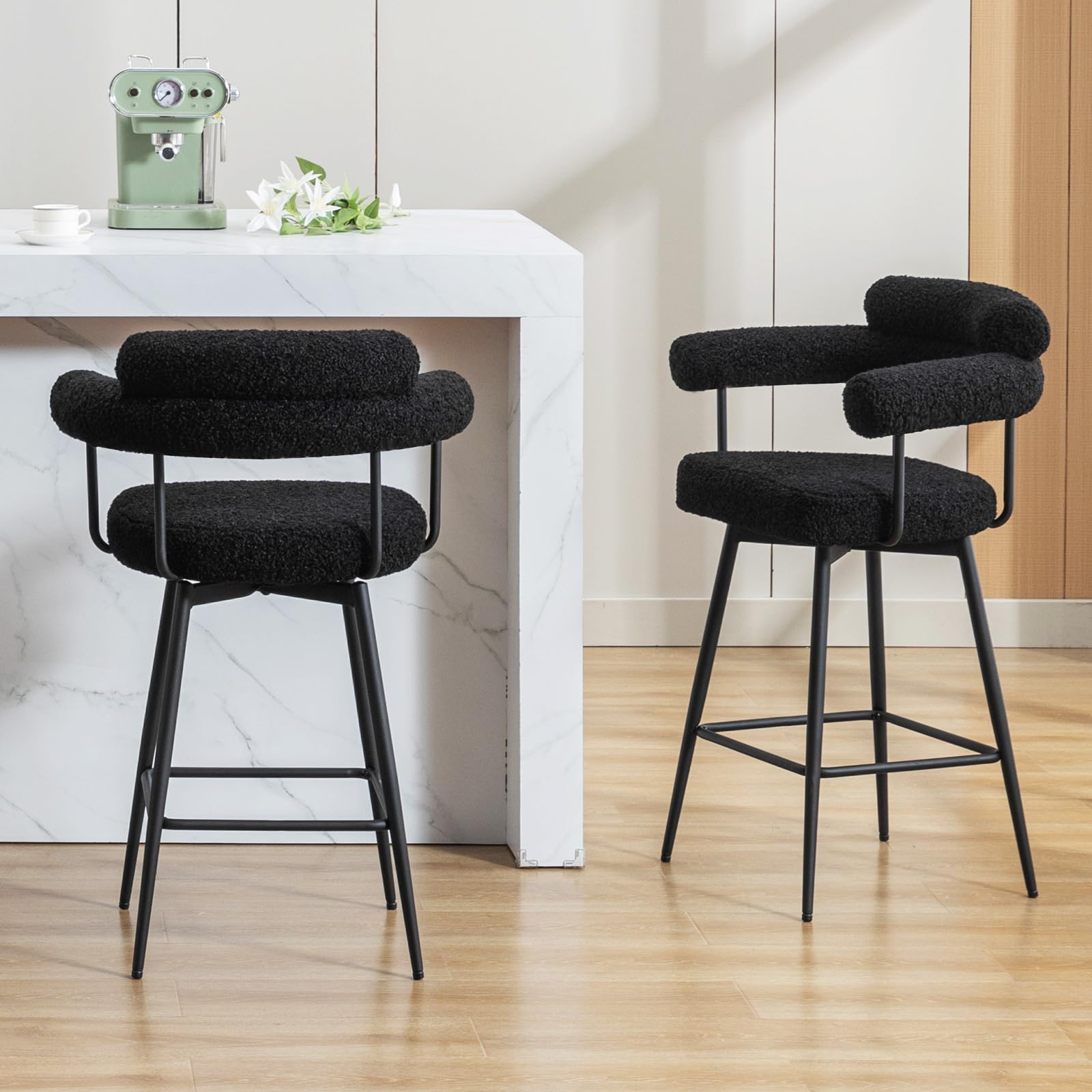 Amazon.com: Zesthouse Swivel Counter Height Stools Set of 2, 26