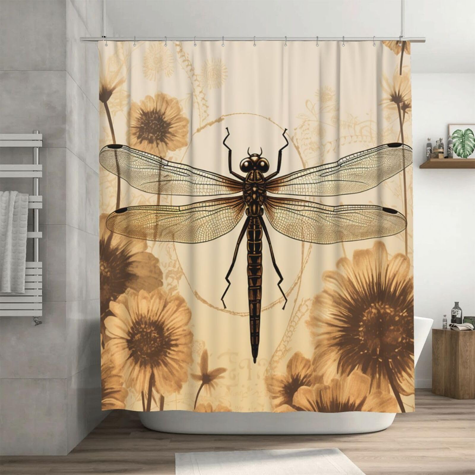 Rideau de douche de qualité supérieure imperméable et épais motif tournesol