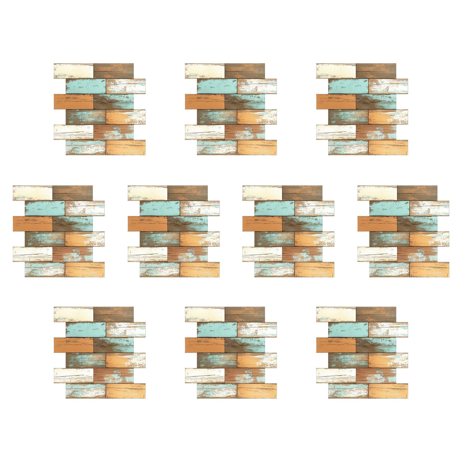10pack Realistic Peels and Stick Wall Tiles Auto-Adhesive Wall Tiles Kitchen Backsplash for Bathroom Renovation Decorative Sticker