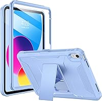 Vista 24 de Funda Soke para iPad (A16) de 11ª Generación de 11 pulgadas 2025, iPad de 10ª Generación de 10.9 pulgadas 2022, con protector de pantalla Azul