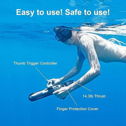 Miniatura 5 de WAYDOO Subnado - Patineta subacuática roja versión especial scooter de agua para adultos y niños scooter submarino para piscina buceo esnórquel