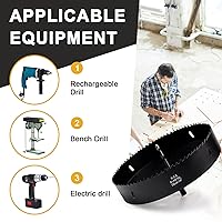 Vista 85 de Sierra perforadora de 4 1/8 pulgadas (4.134 in) para madera y plástico, broca de núcleo de cortador de agujeros bimetálico HSS para paneles de yeso