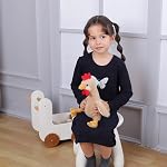 Apricot Lamb Toys Plush Coqs farcis d'animaux doux 10" pour enfant