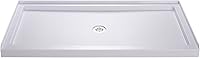 DreamLine SlimLine 32x60 White Center Drain Shower Base - Low Profile Single Threshold Pan DLT-1132600