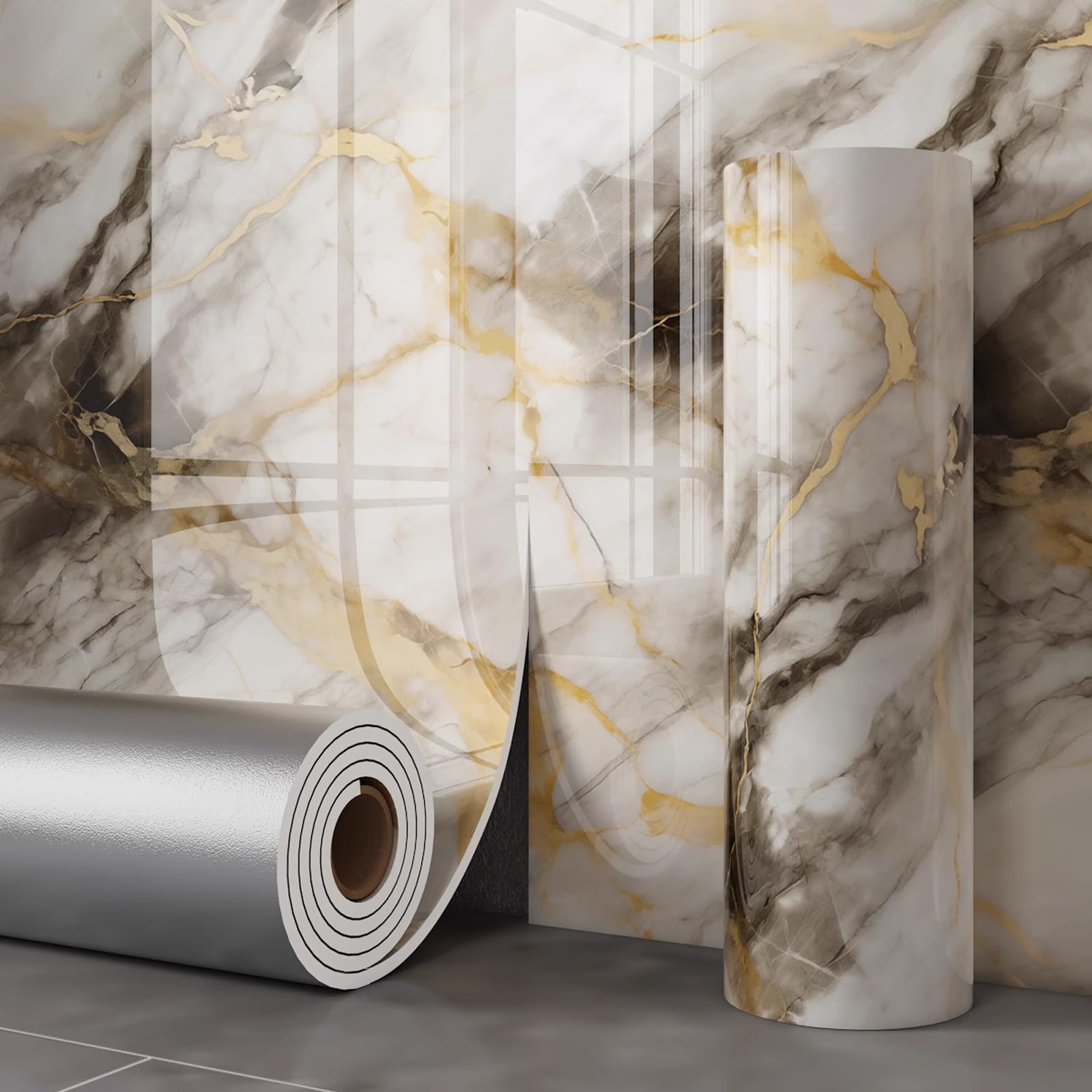 Pannelli Adesivi per Pareti, Piastrelle Adesive Cucina Bagno, Pannelli PVC per Pareti, Facili da Staccare e Applicare, per Decorazione D'Interni