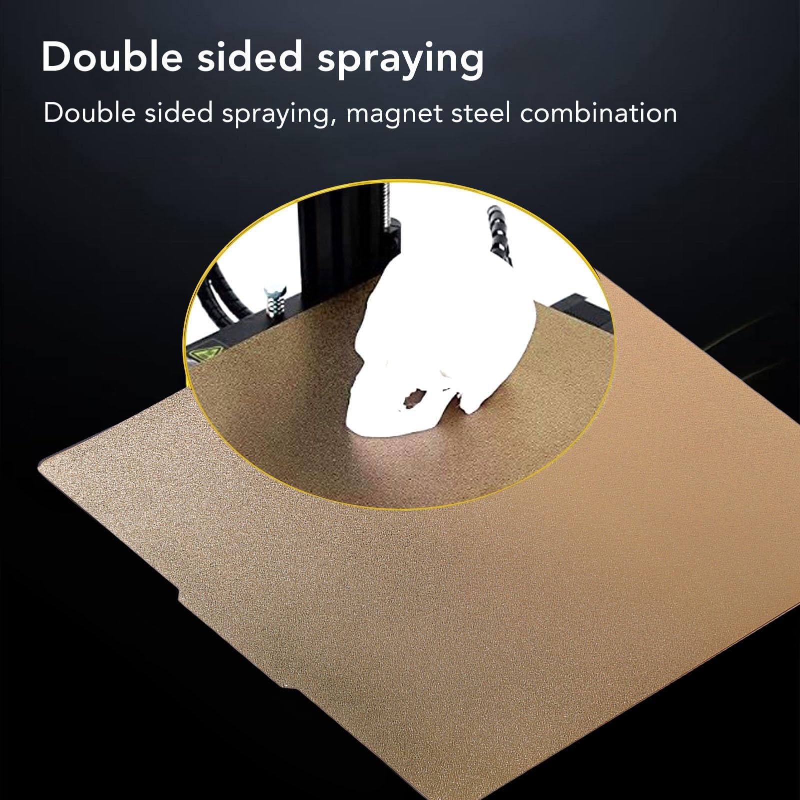 Arkusz PEI 3D Drukarka Drukarka Płyta 500 X 500 Mm Podwójne PEI Teksturowana Drukarka 3D Ogrzewana Platformy łóżka 3D Akcesoria do Drukarki z podstawą magnetyczną