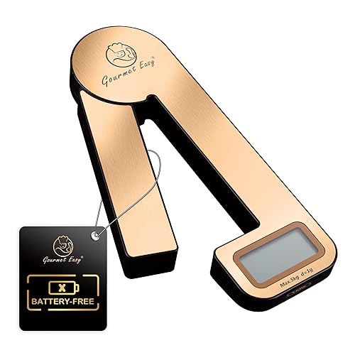 Gourmet Easy Dynamo - Báscula de cocina con tecnología sin baterías, báscula de alimentos para cocina, báscula de peso de alimentos de hasta 11