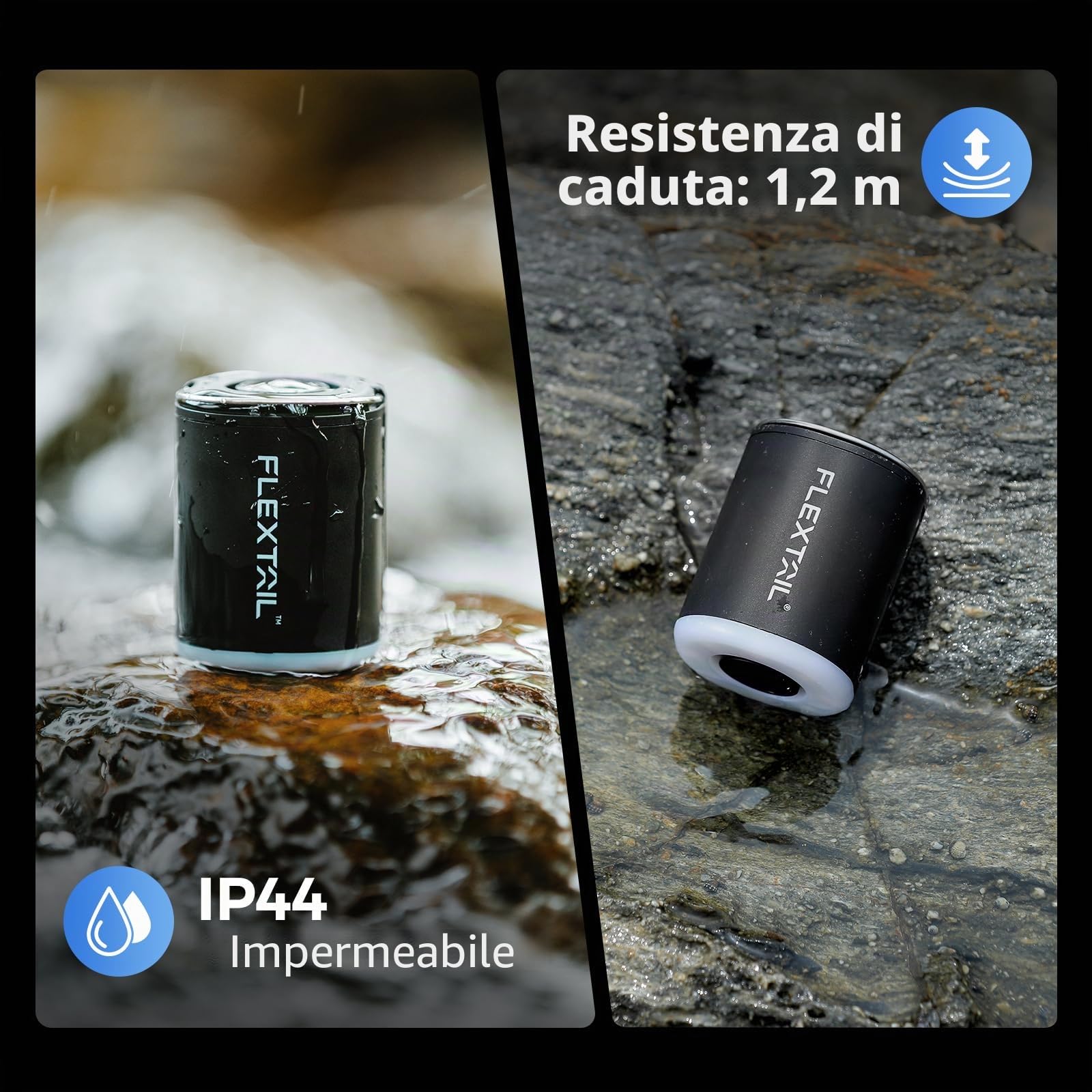 FLEXTAILGEAR TINY PUMP 2/2X, Pompa Elettrica Portatile da Campeggio, Pompa Sottovuoto, 4 kPa(180 L/min) Pressione e Portata Elevate, 5 Ugelli Multifunzione per Letto ad Aria, Sacchetto Sottovuoto