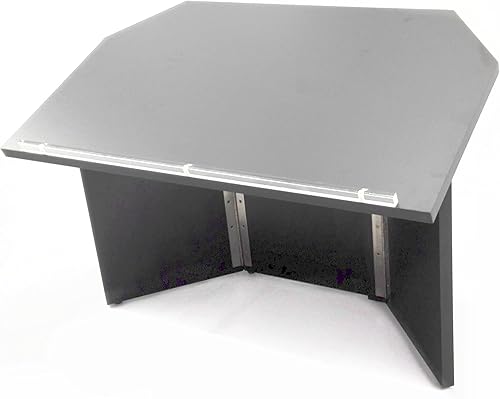 Miniatura 3 de FixtureDisplays Podio de mesa de 27 pulgadas de ancho con diseño plegable, portátil, color negro 19597 19597