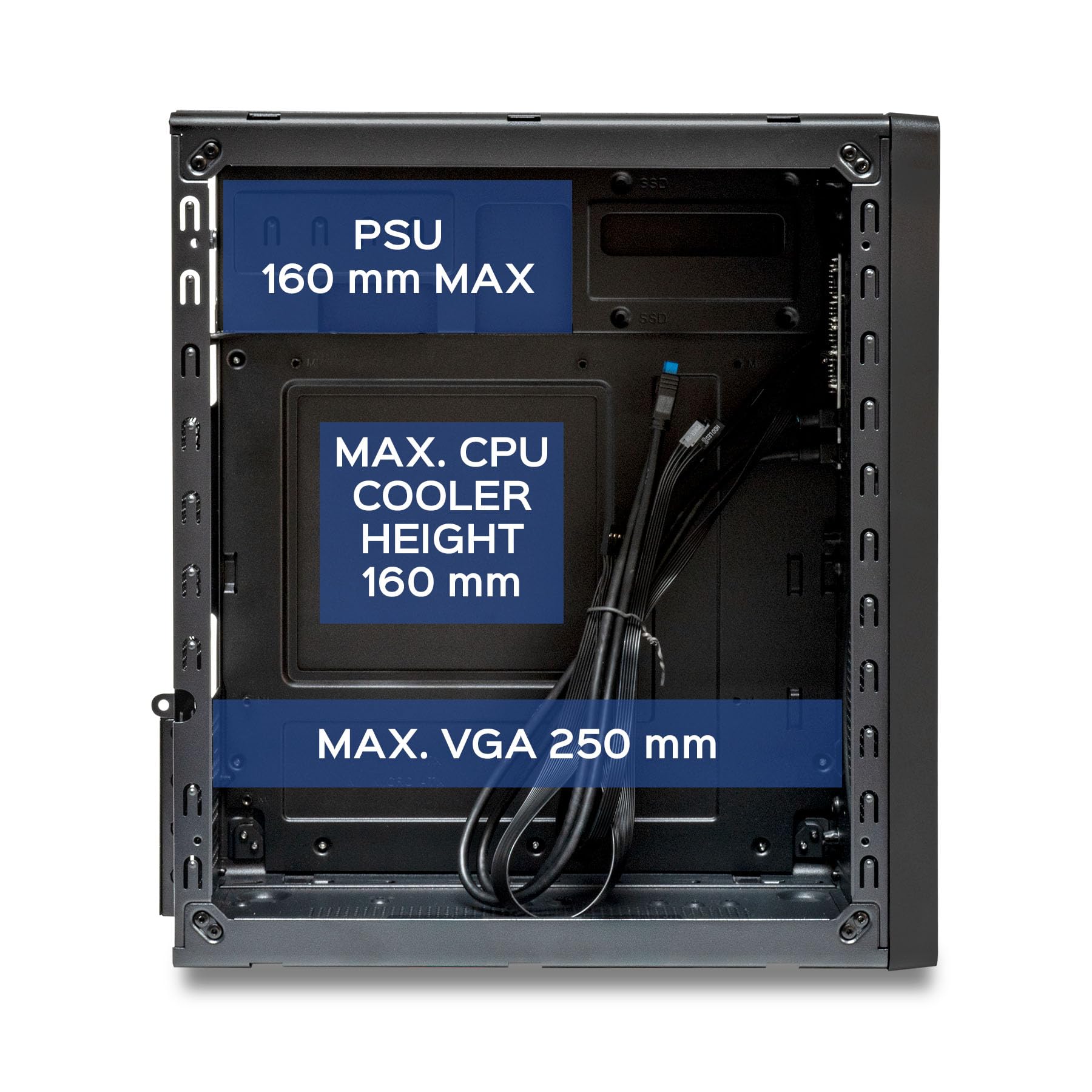 UNYKAch Boîtier d'ordinateur Micro ATX NUMEN 300 Pro - 4 USB (2 × 3.0 + 2 × 2.0), Support ATX, GPU jusqu'à 250 mm, Compact Noir/Rouge, idéal pour Entreprises, commerces et institutions