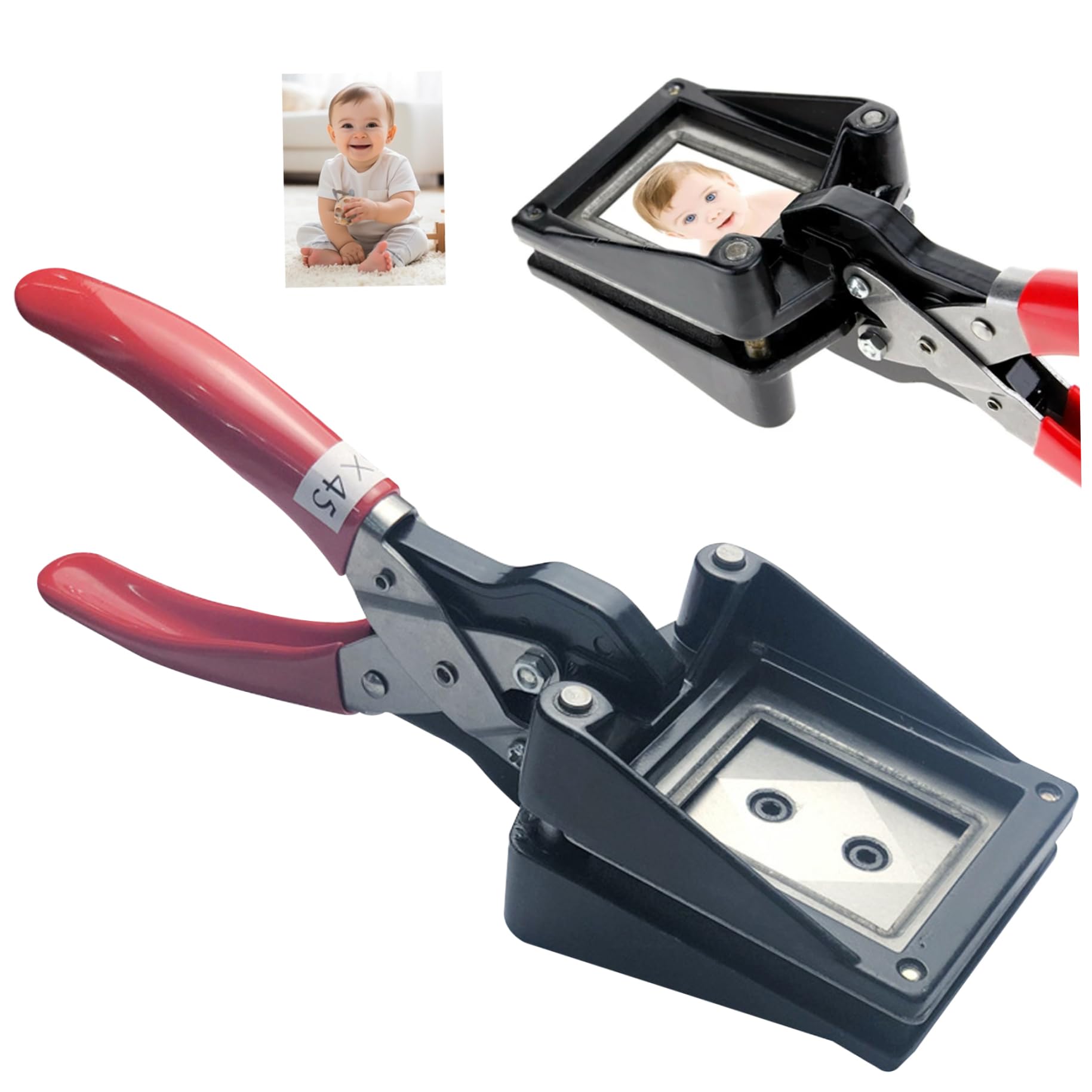 Coupe-Photo Portable 35 x 45 mm, Coupe-Papier avec découpe précise, Photo Portable pour passeports, permis et Cartes d'identité. - pour Passeport, Image pour Photos.