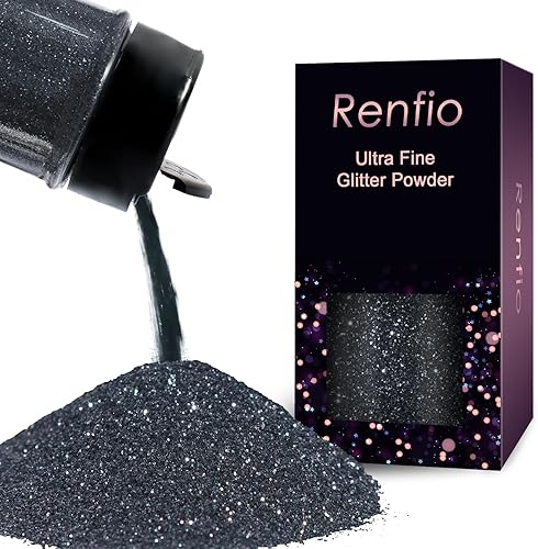 Miniatura 85 de Renfio Polvo ultra fino de purpurina rojo vino oscuro, 2.11 onzas (2.12 oz), copos de PET, manualidades, lentejuelas, decoración de slime, seguro