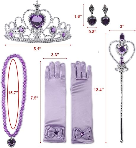 Miniatura 3 de Orgrimmar Accesorios de vestir de princesa con tiara corona y varita para regalos para niños y niñas