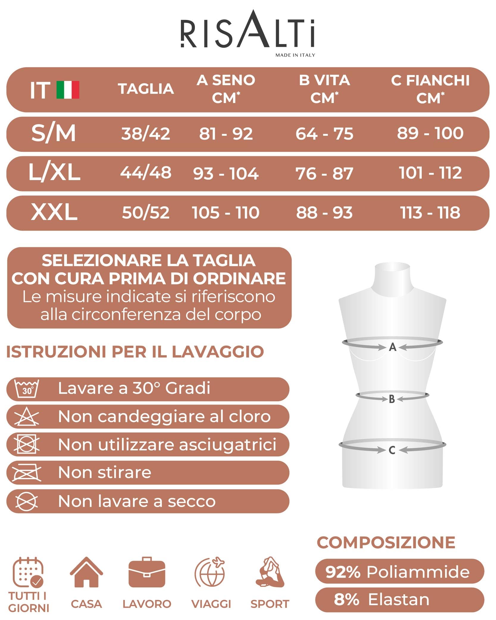 Risalti Pancera Contenitiva Donna 2 pz – Guaina Contenitiva Donna Seamless, Mutanda Contenitiva per Ventre Piatto, Intimo Modellante Confortevole in Microfibra – Made in Italy