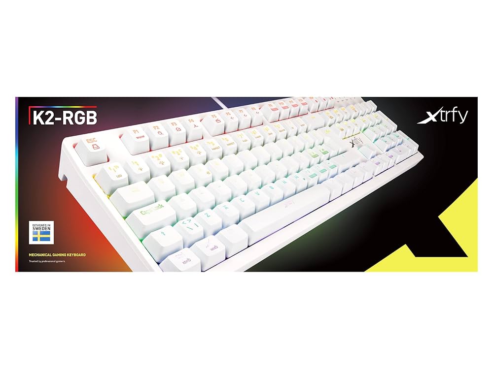 Amazon | Xtrfy K2 RGB ホワイト US メカニカル ゲーミング