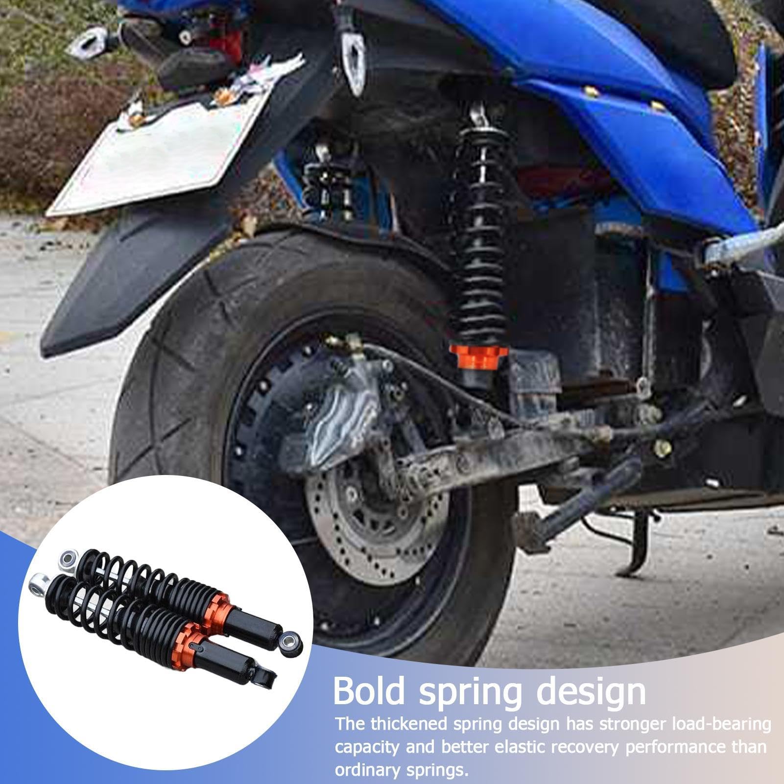 Motorrad-Stoßdämpfer | verstärkte Federung | schwer 25 27 31 cm Federdämpfer | für die meisten Motorräder / Motorroller / Ersatzteile, lange Reise, Komfort