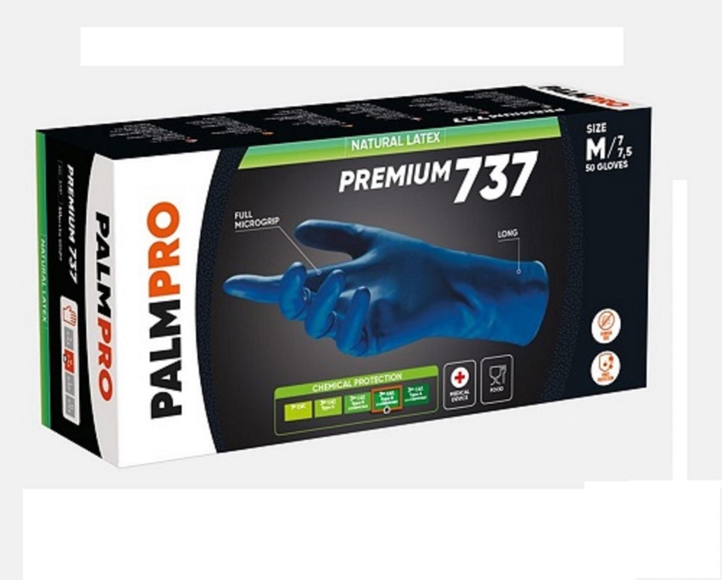 Guantes de látex Spa icoguanti Heavy Duty en color azul y talla XL