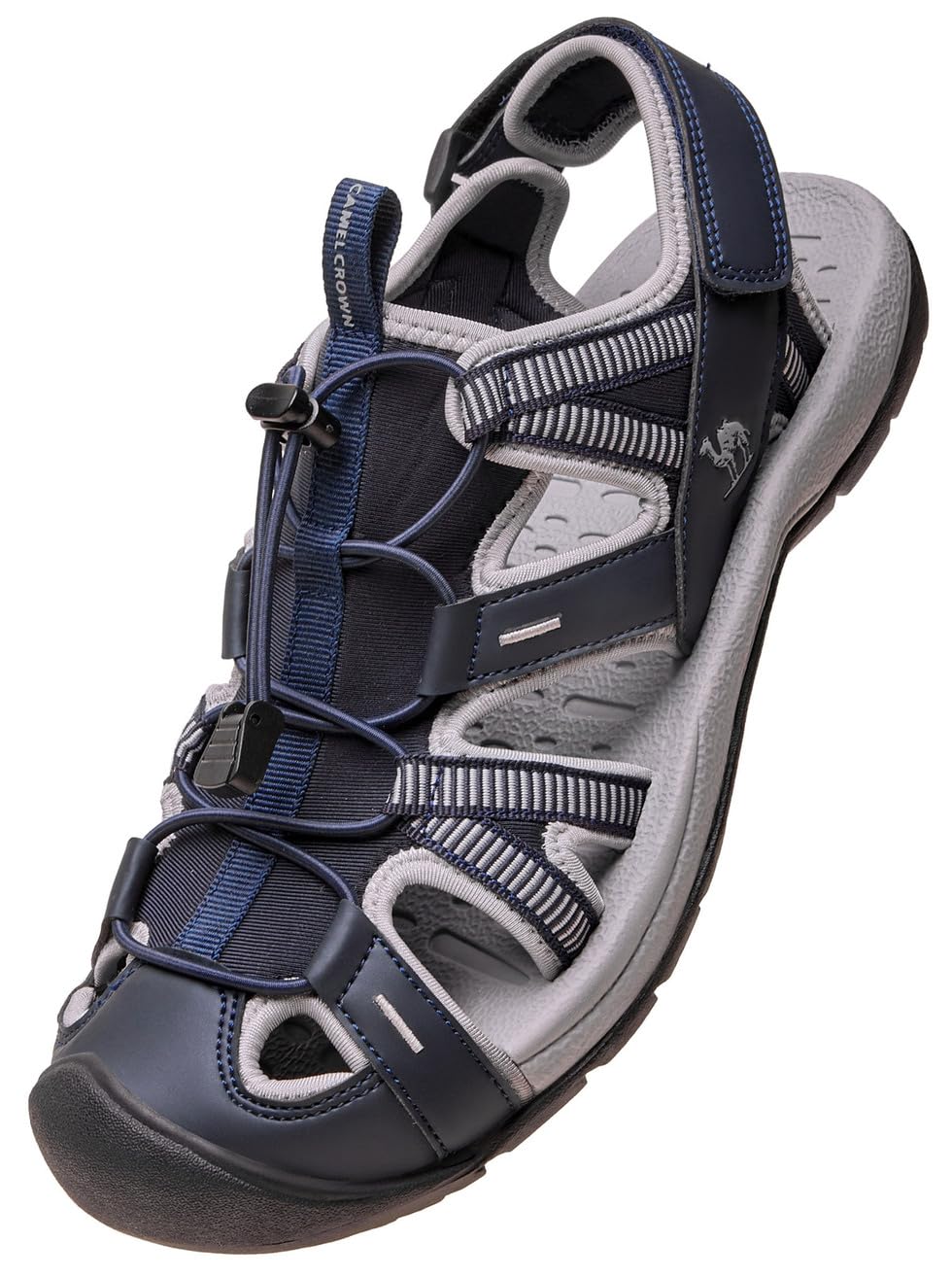 CAMEL CROWN Men's Leather Sandals Hiking Outdoor Water Beach Sports Mens Sandals for Summer with Open Toe Adjustable Straps