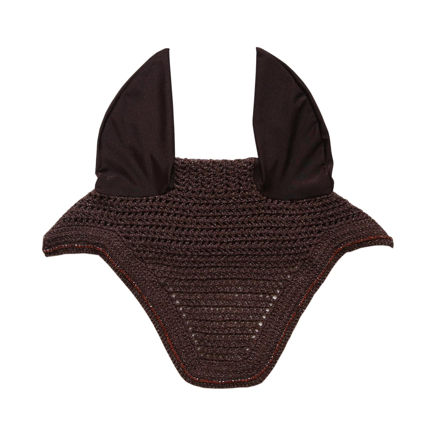 Bonnet anti-mouches Kentucky Wellington marron protection oreille cheval équitation