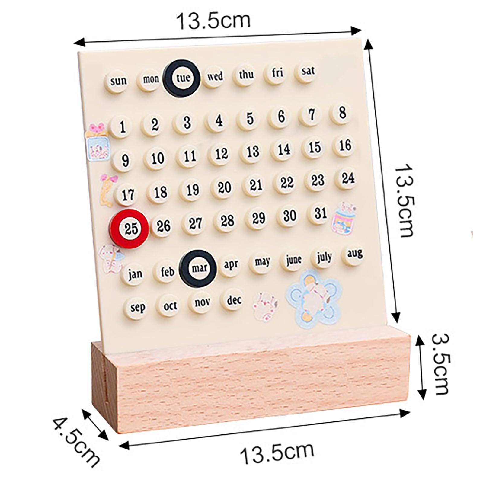 Amazon | 子供用カレンダー 木製カレンダー 万年 卓上 オシャレ