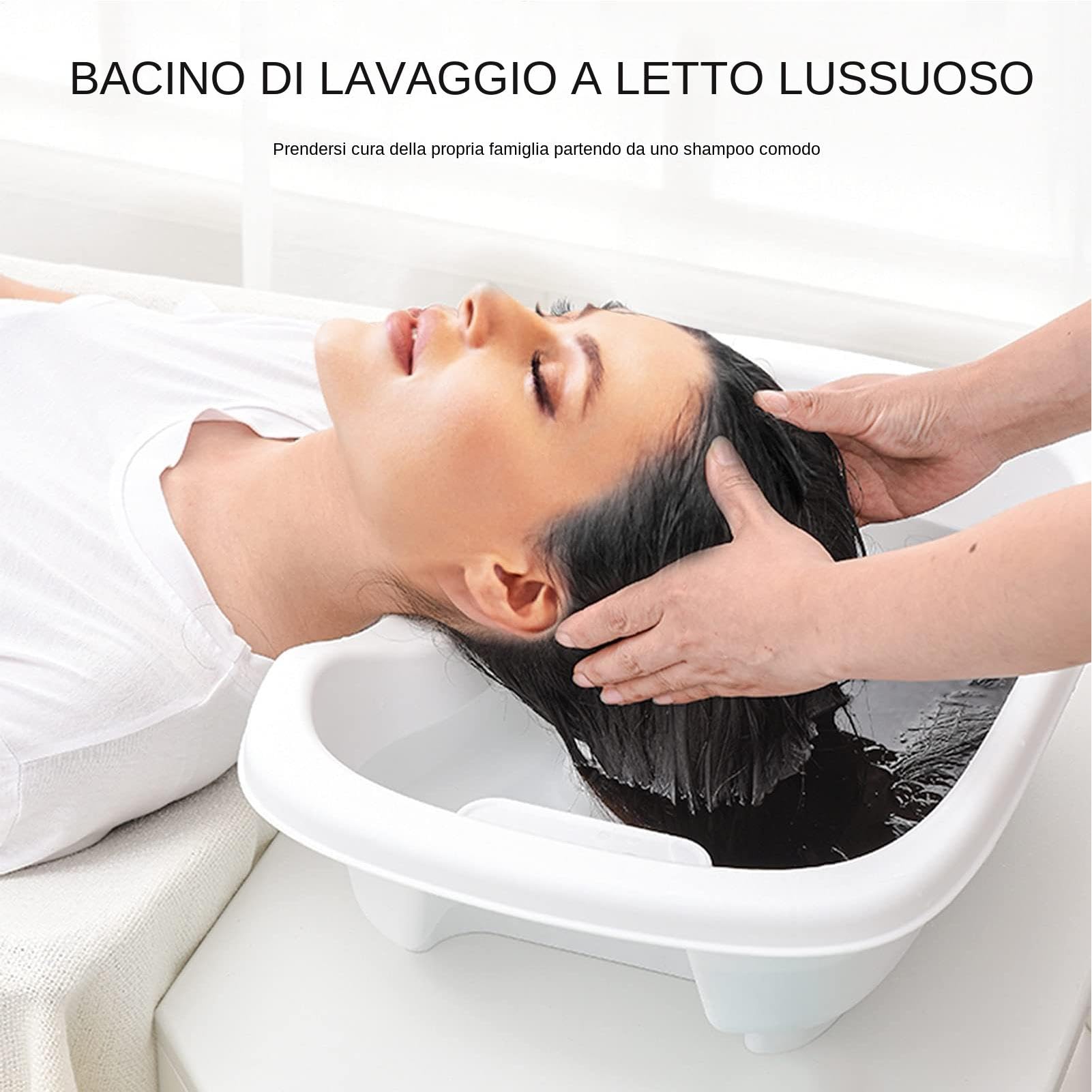 Haarwaschbecken | Komfortable tragbare ergonomische Waschstation | für das Badezimmer, Tiefenwäsche für Kinder, Zuhause, Salon, Behinderte