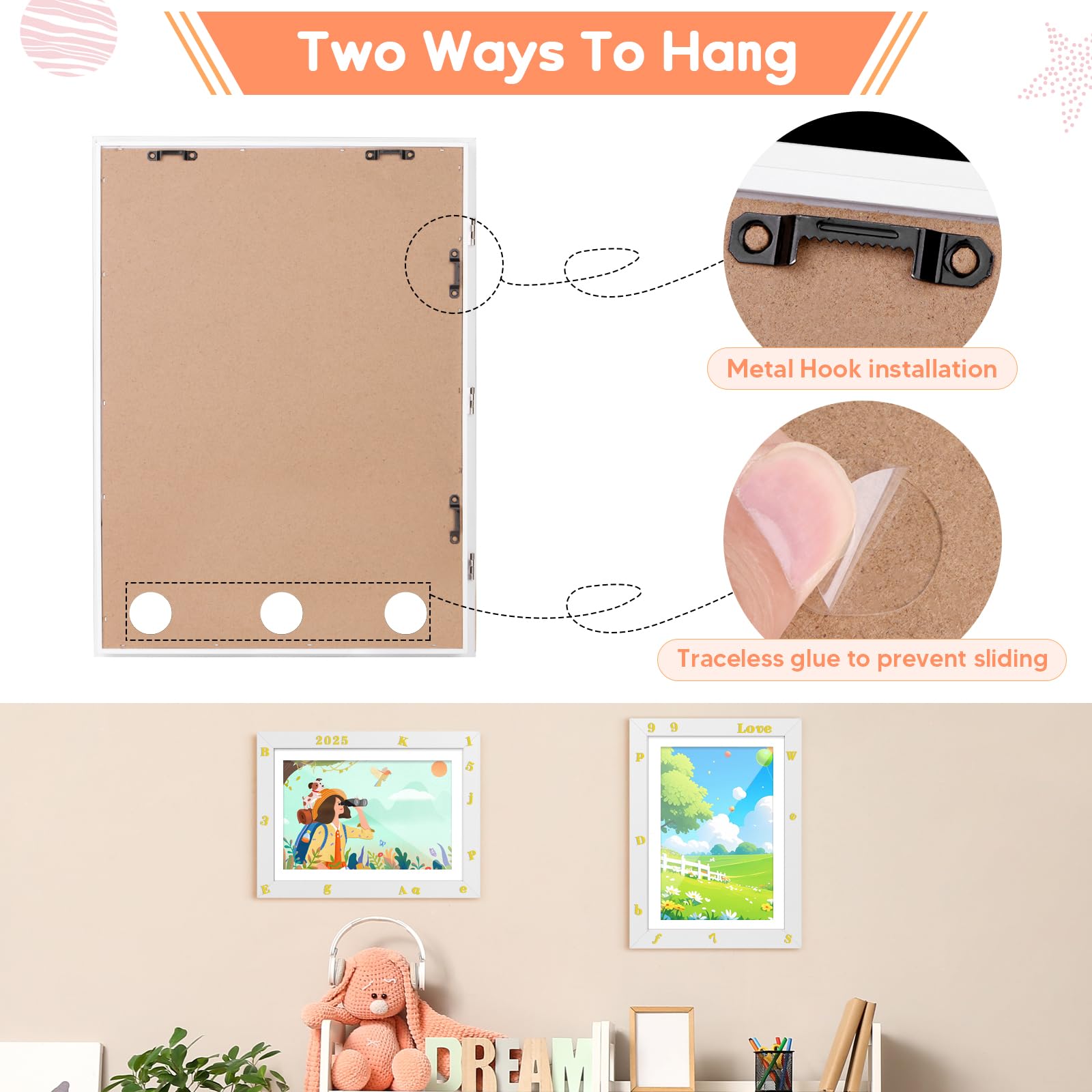 homdat Kids Art Frame white With accessories