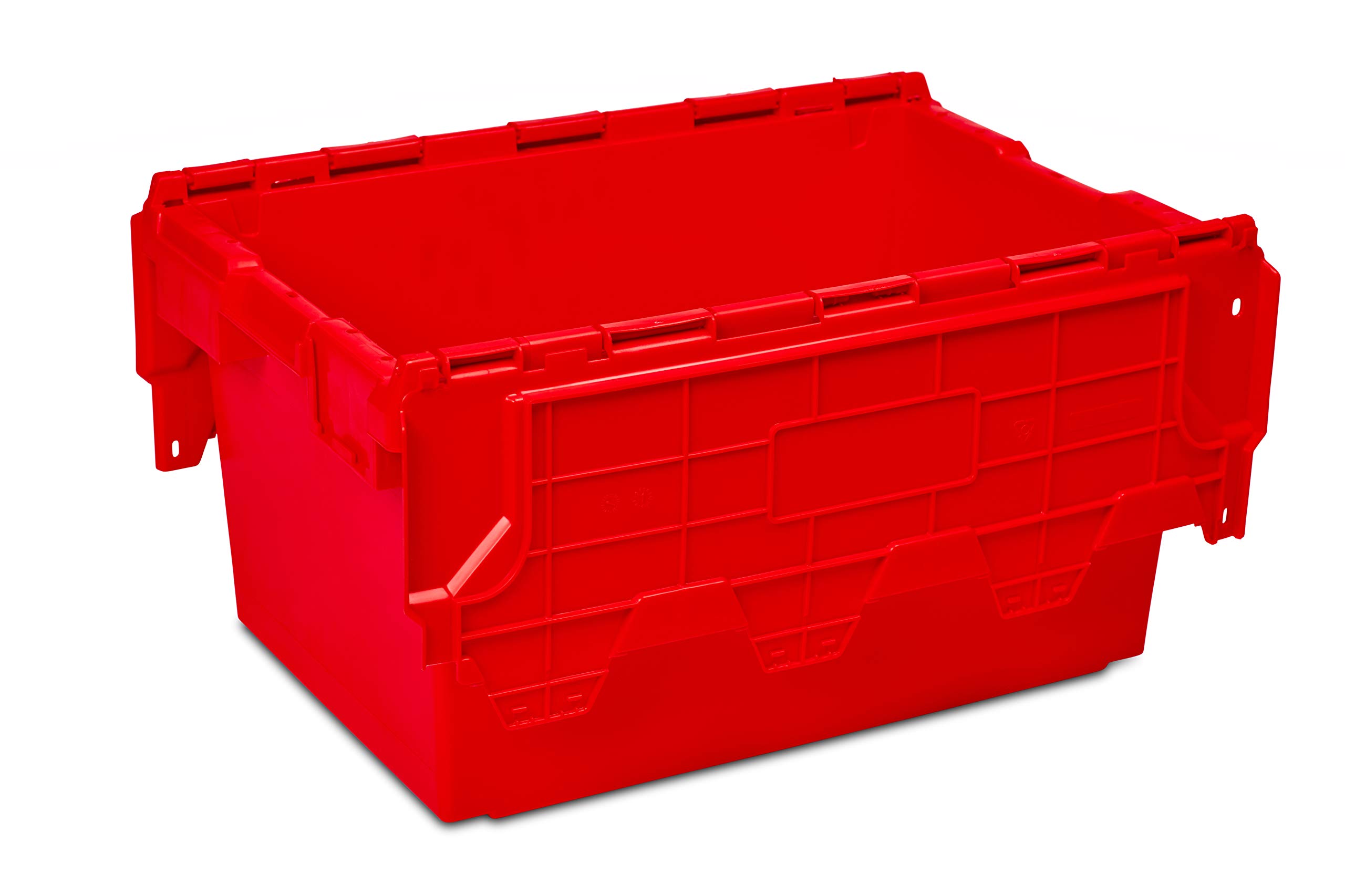 5x New 80 Litre Red (Not Recycled) Plastic Storage Boxes Crates Totes