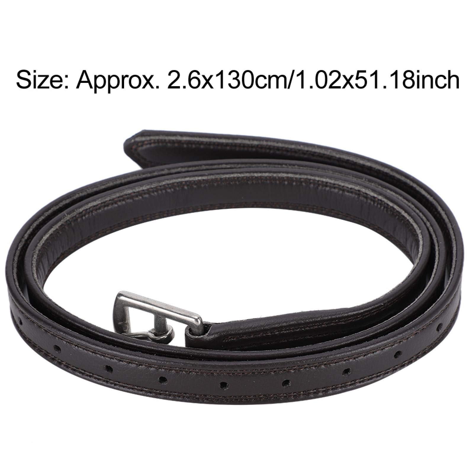 Ceinture d'équilibre pour selle latérale équestre cuir noir rembourrée élastique