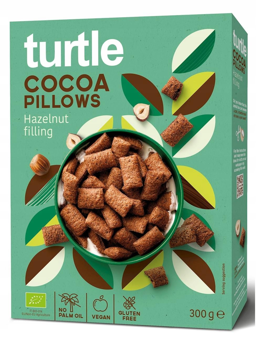 Carrés croustillants fourrés de crème de noisette, bio et sans gluten - 300 g
