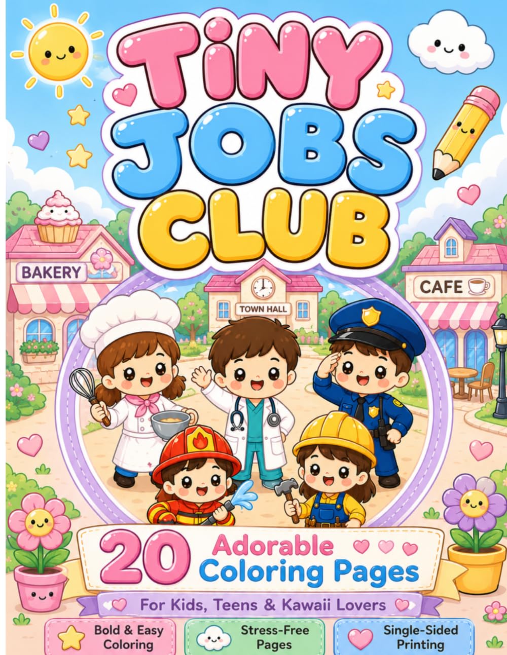 Tiny Jobs Club: coloring book