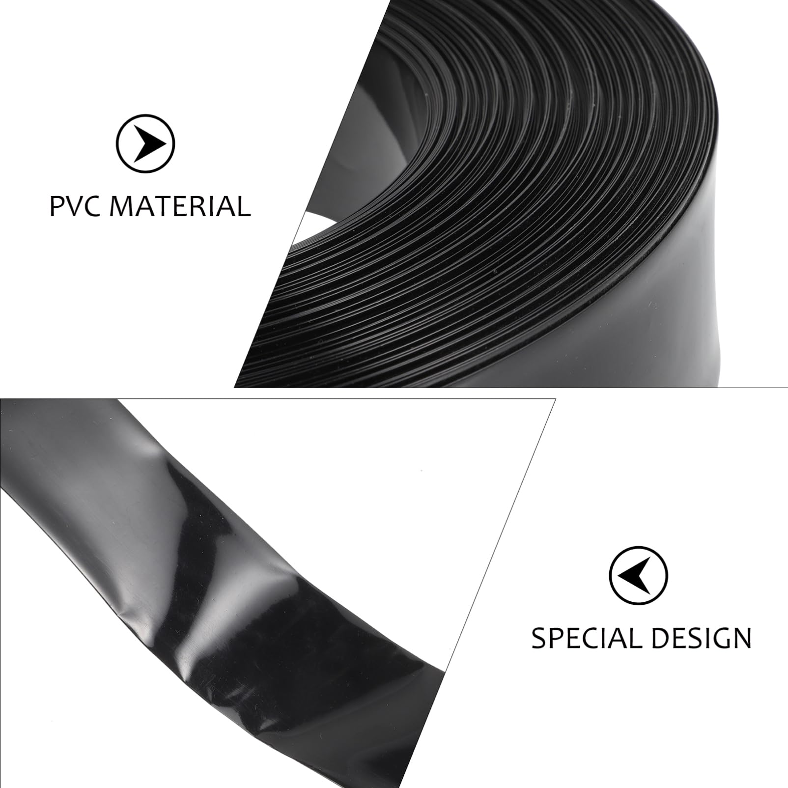 Tubo Termoretraibile in PVC Nero 1 Rotolo per Connessioni Isolate