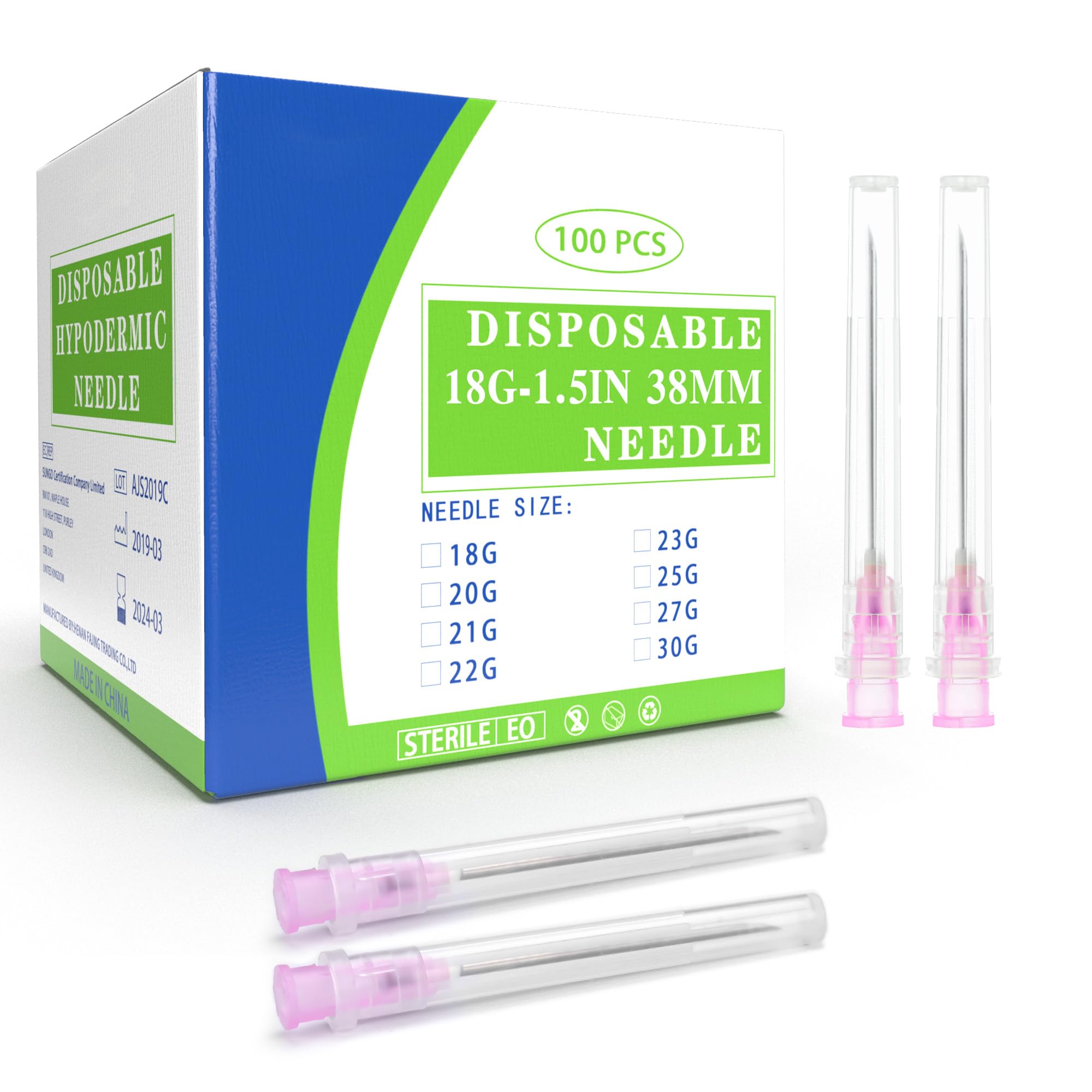 Disposable Needles - 100 Pack Luer Lock -1