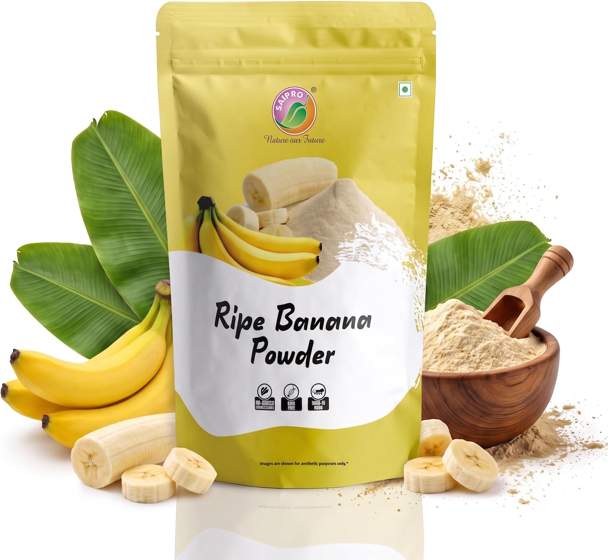 Saipro Ripe Banana Powder 200 Gm, for South Koreans Banana Milk For Baby food, For Food| Juice| Smoothie| Ingredient in beverages, cooking,baking, cosmetics, all natural No added Sugar | No Preservatives