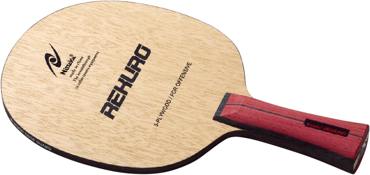 Nittaku Table Tennis Racket Recla/Shake Hand, for Attack, 5-Piece Plywood